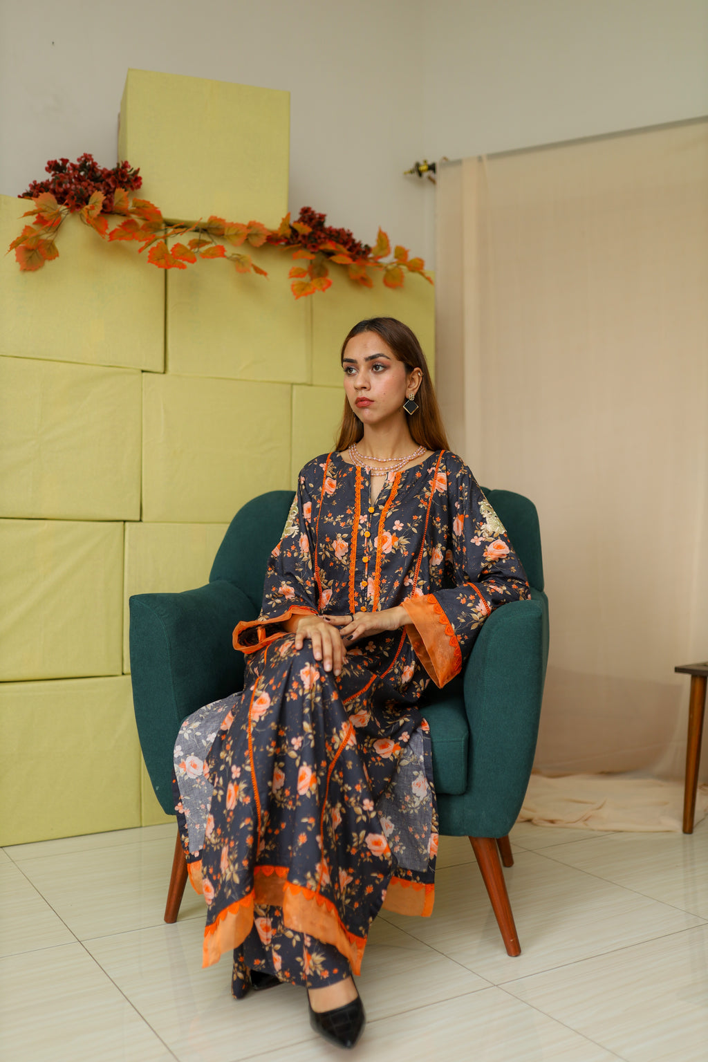 2 Piece - Unstitched Premium Lawn Suit | 1-A-US-24 | Summer’24