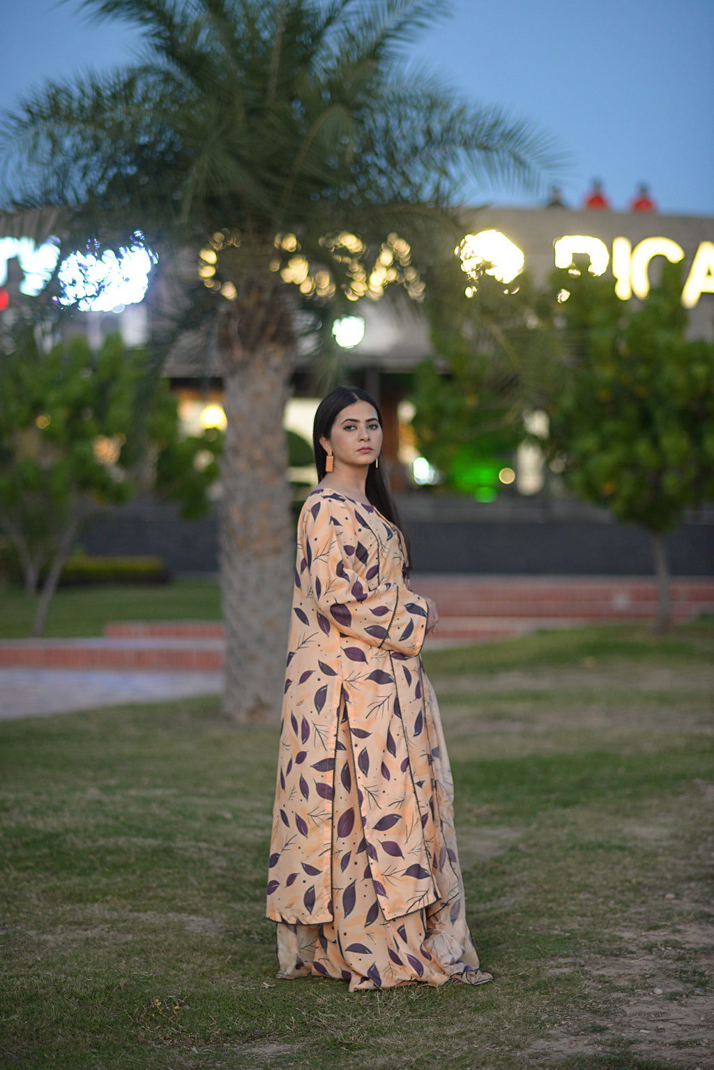 3 Piece - Unstitched Premium Poly Cotton Suit with Premium Silk Dupatta | 10-A-US-24 | Autumn’24