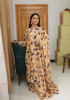 3 Piece - Unstitched Premium Poly Cotton Suit with Premium Silk Dupatta | 10-A-US-24 | Autumn’24