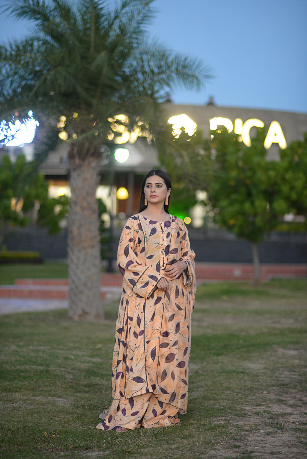 3 Piece - Unstitched Premium Poly Cotton Suit with Premium Silk Dupatta | 10-A-US-24 | Autumn’24