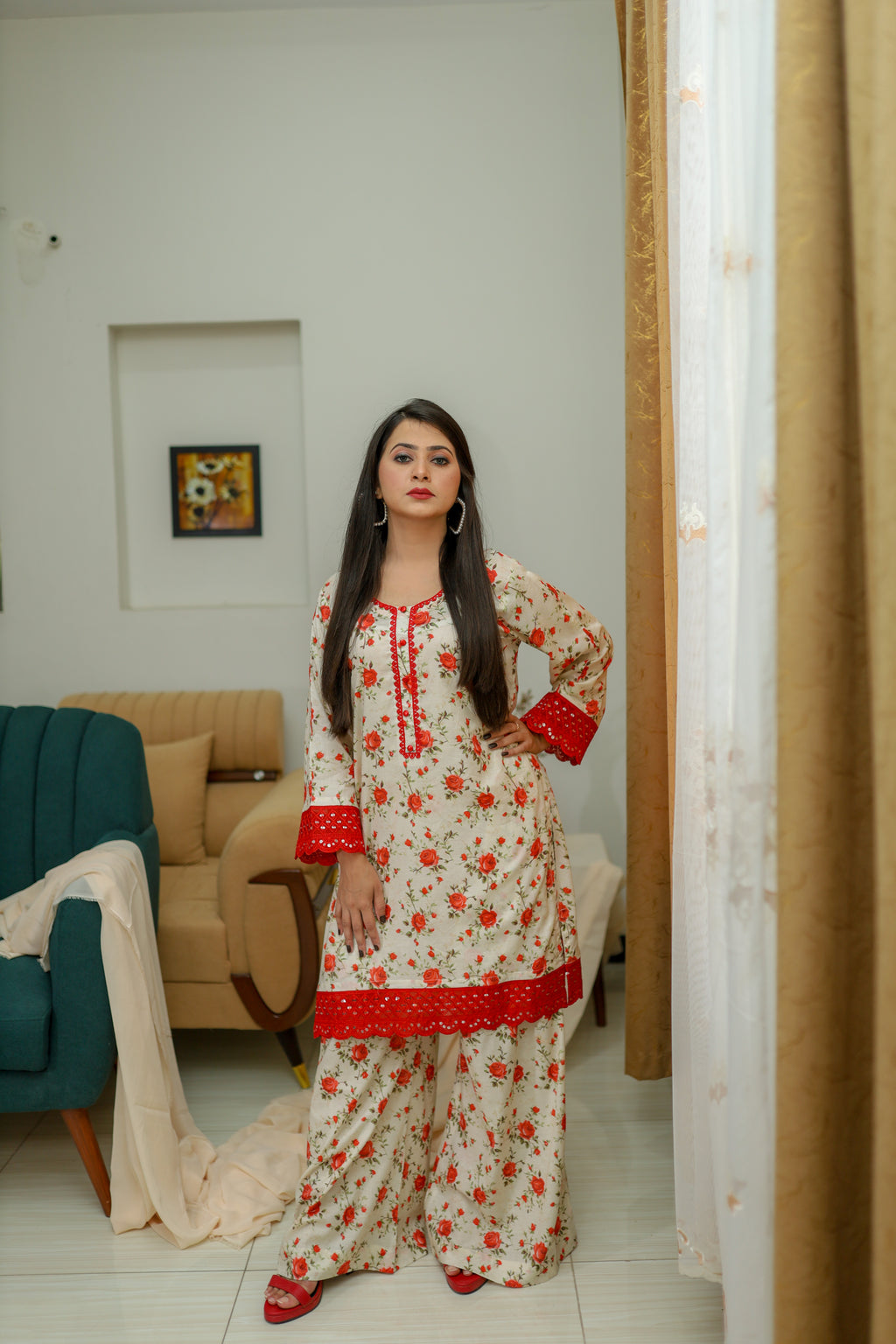 2 Piece - Unstitched Premium Lawn Suit | 2-A-US-24 | Summer’24