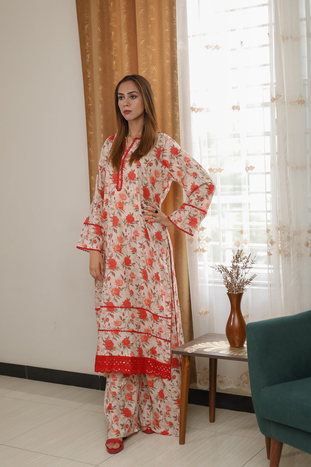 2 Piece - Unstitched Premium Lawn Suit | 5-A-US-24 | Summer’24