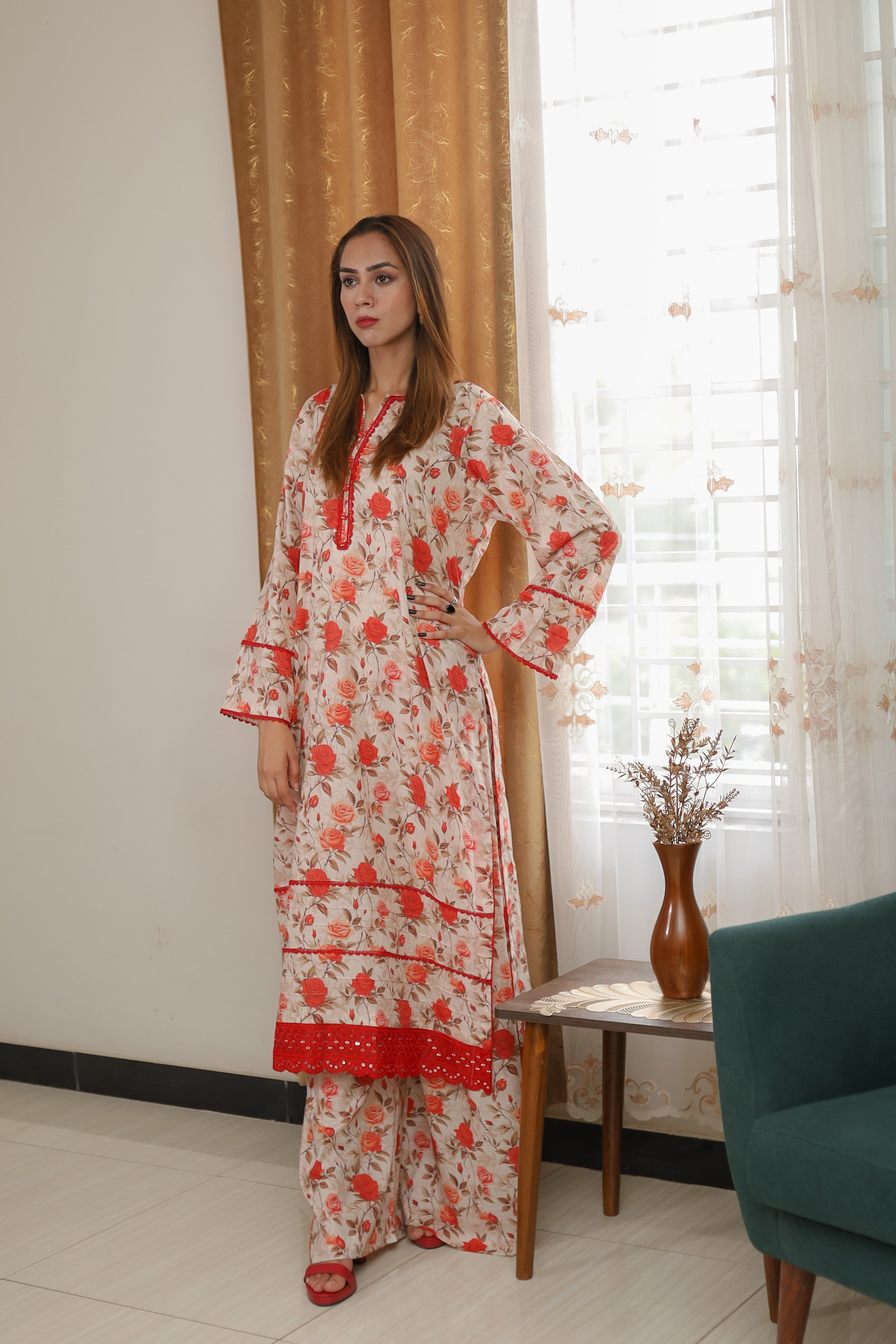 2 Piece - Unstitched Premium Lawn Suit | 5-A-US-24 | Summer’24