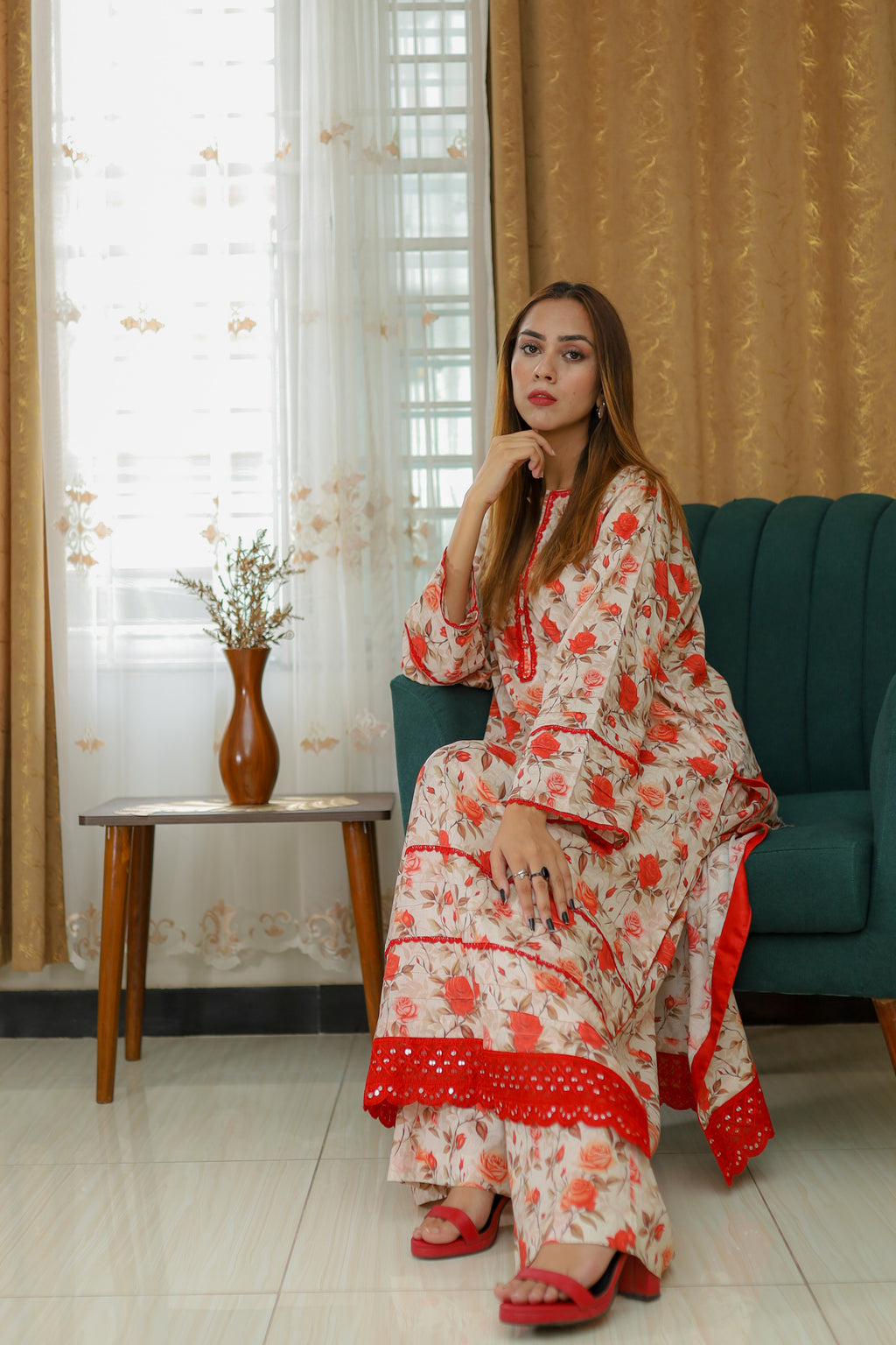 2 Piece - Unstitched Premium Lawn Suit | 5-A-US-24 | Summer’24