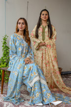 3 Piece - Unstitched Premium Poly Cotton Suit with Premium Silk Dupatta | 8-A-US-24 | Autumn’24