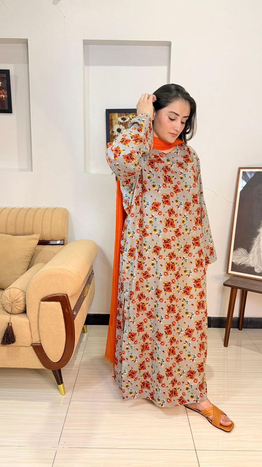 Stitched Premium Lawn Kaftan-Style Kurta | 2-A-S-25 | Summer’25