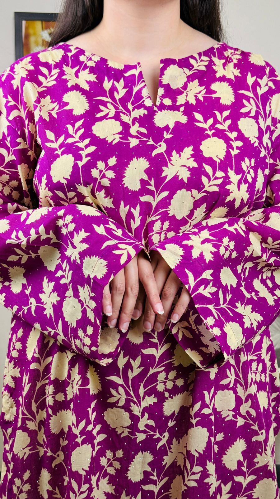 Stitched Premium Lawn Kaftan-Style Kurta | 4-A-S-25 | Summer’25