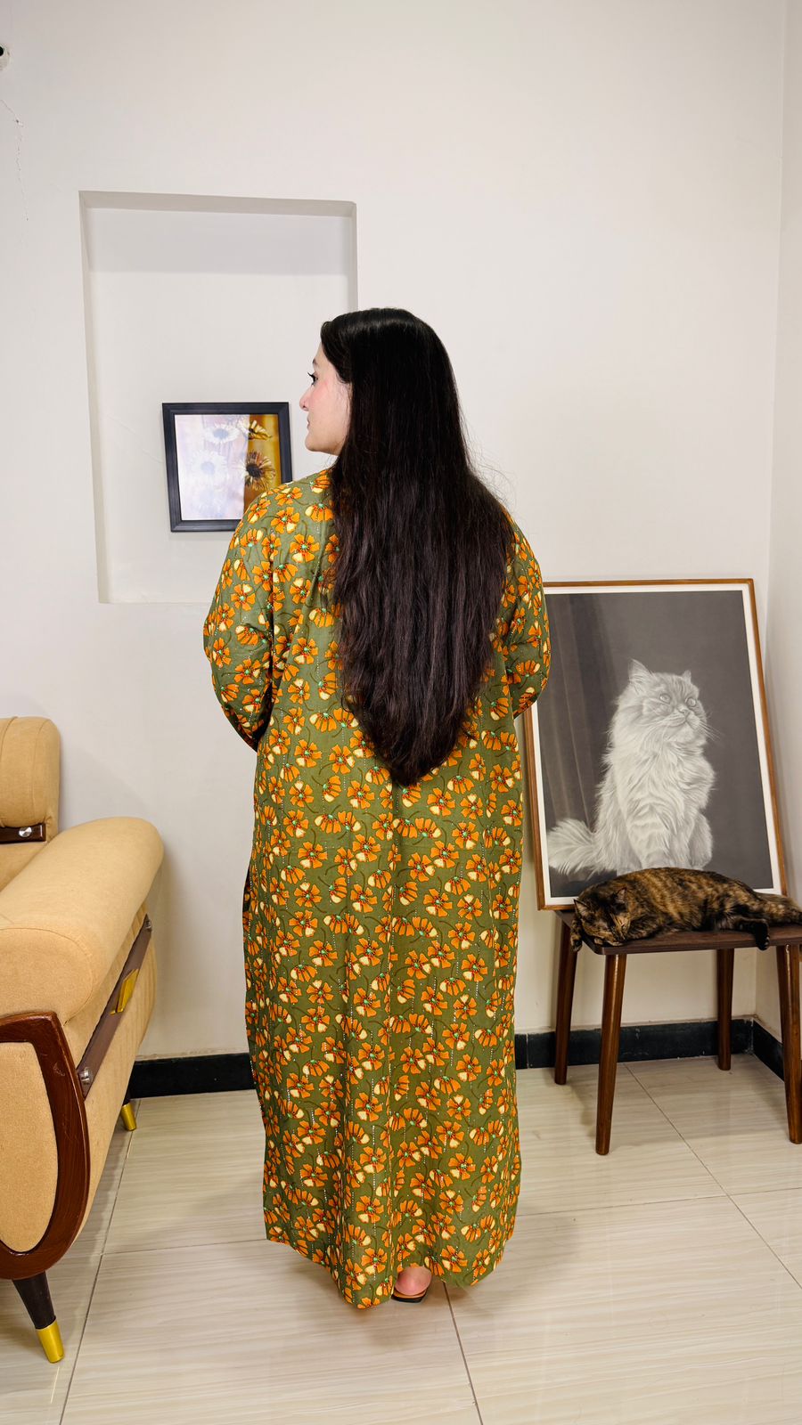 Stitched Premium Lawn Kaftan-Style Kurta | 5-A-S-25 | Summer’25