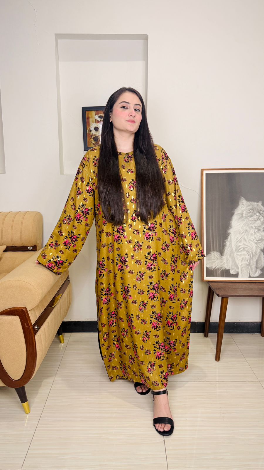 Stitched Premium Marina Fabric Kaftan-Style Kurta | 1-A-S-25 | Winter’25