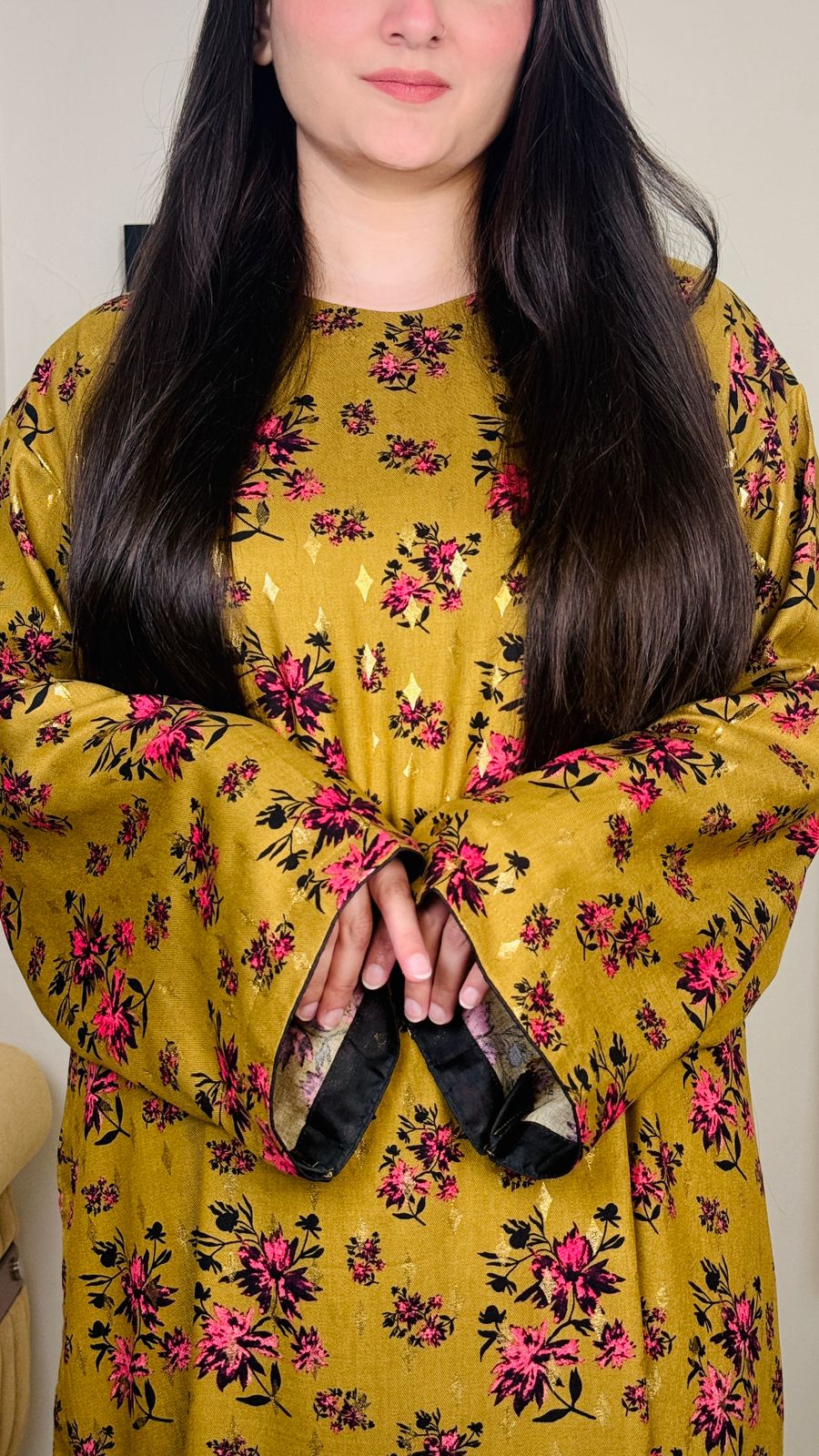 Stitched Premium Marina Fabric Kaftan-Style Kurta | 1-A-S-25 | Winter’25