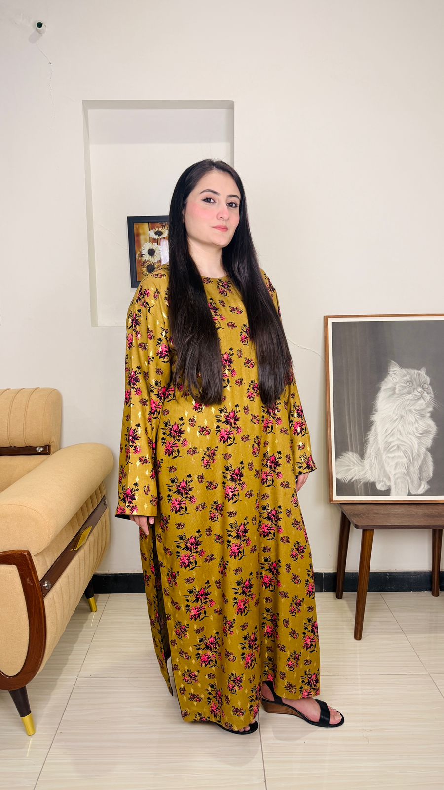 Stitched Premium Marina Fabric Kaftan-Style Kurta | 1-A-S-25 | Winter’25