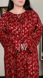 Stitched Premium Marina Fabric Kaftan-Style Kurta | 3-A-S-25 | Winter’25