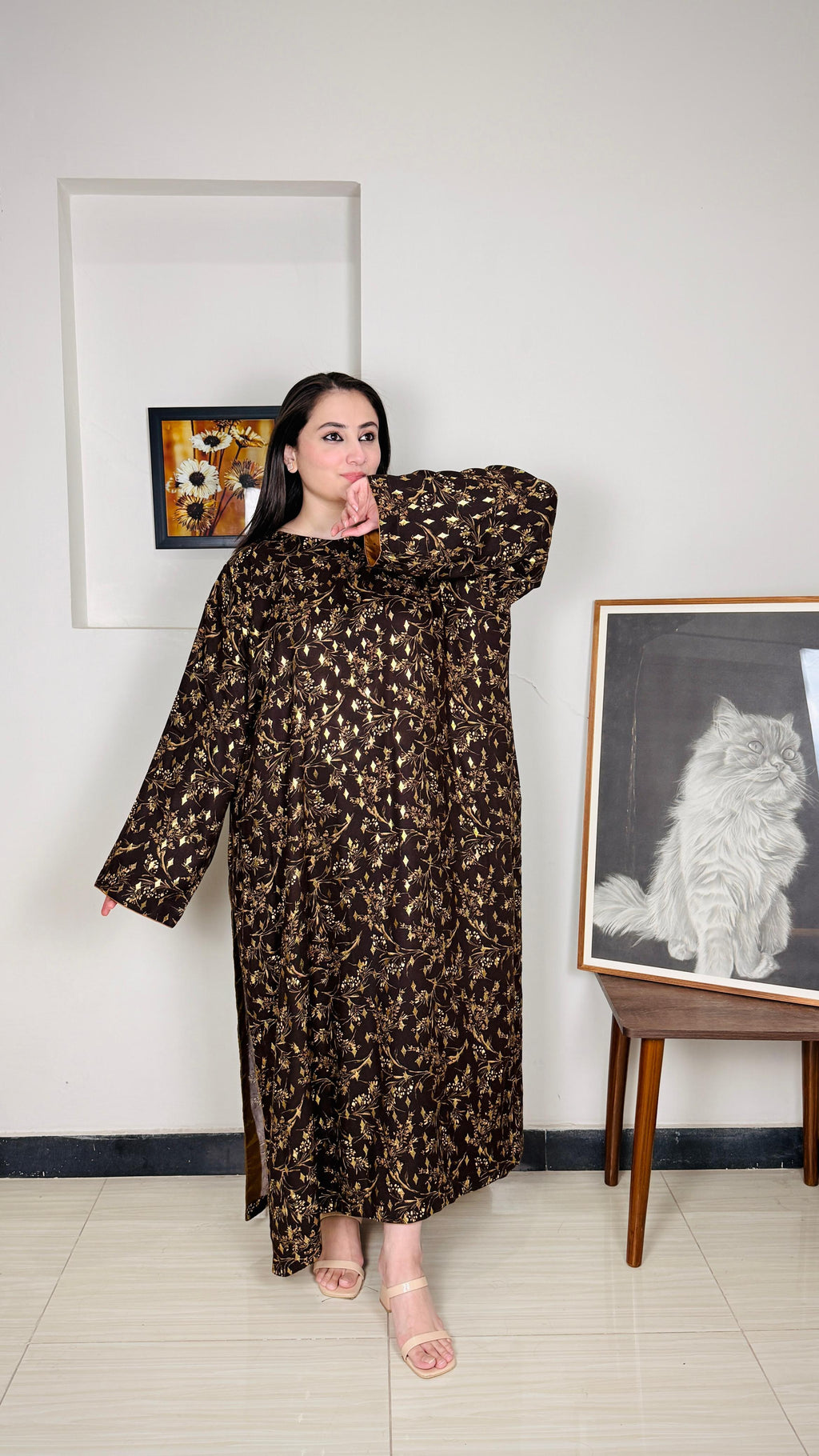 Stitched Premium Marina Fabric Kaftan-Style Kurta | 5-A-S-25 | Winter’25