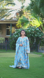 3 Piece - Unstitched Premium Poly Cotton Suit with Premium Silk Dupatta | 7-A-US-24 | Autumn’24