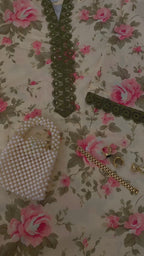 3 Piece - Unstitched Premium Poly Cotton Suit with Premium Silk Dupatta | 8-A-US-24 | Autumn’24